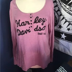 Harley Davidson Purple Henley